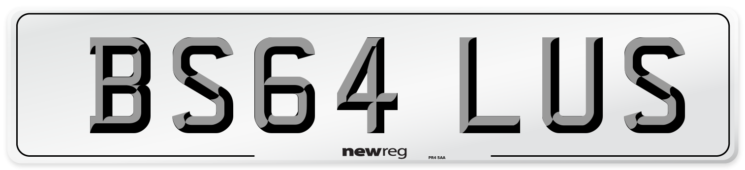 BS64 LUS Number Plate from New Reg